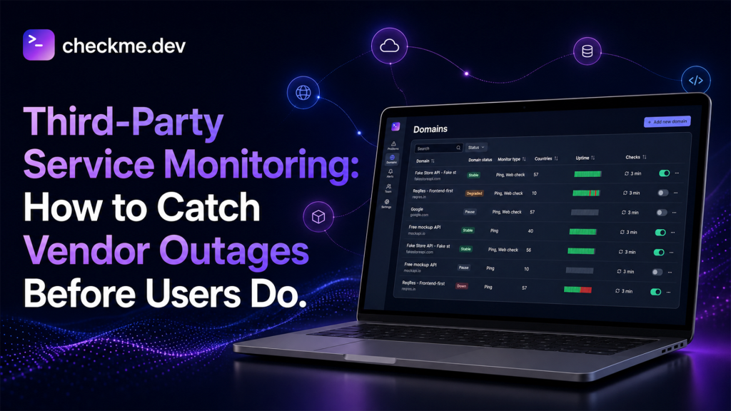 Third-Party Service Monitoring and Vendor Outages